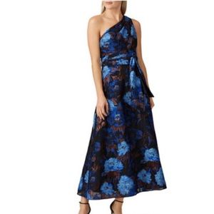 NWT Aidan Mattox One Shoulder Tafetta Gown